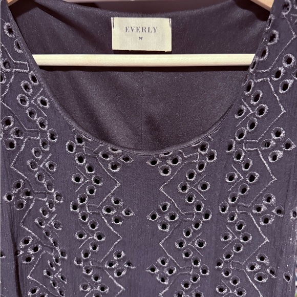 Adorable Everly Boutique eyelet black dress EUC* - Picture 2 of 4